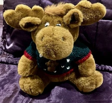 PBC International Plush Moose In Jumper 10inchs Seated