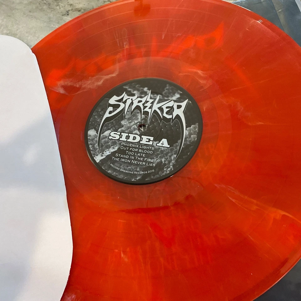 STRIKER LP STAND IN THE FIRE 2016 CANADIAN ORANGE VINYL M/VG+  RBR01LP - Image 3 of 3