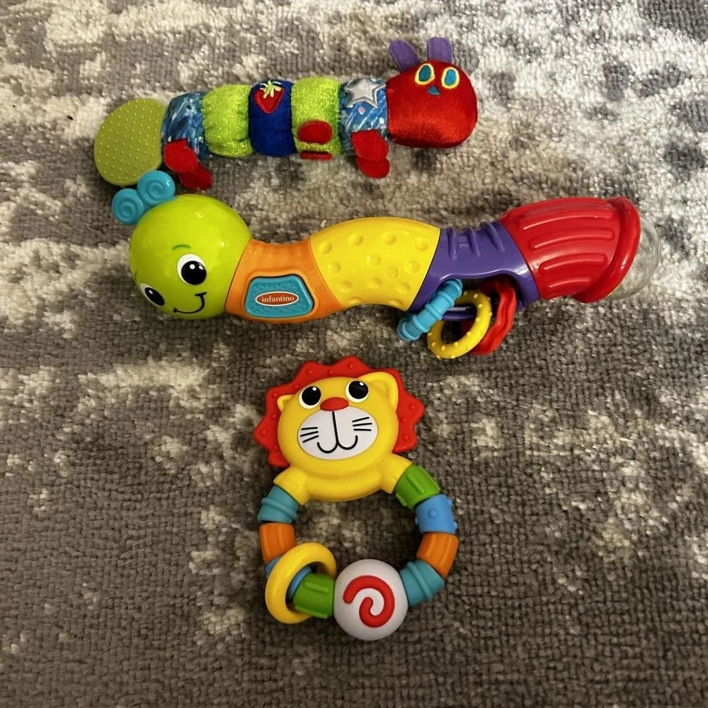 Kids Preferred, Infantino Three Baby Teething Toys and Rattles
