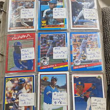 30 Page Vintage Baseball Card Binder Lot-HOF Stacks Bo Jackson Bonds Pete Rose