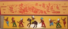 Crescent Toys British Hollowcast Wild West Indians 1950's Original Tied In Box
