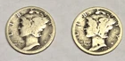1919 S and 1919 D Mercury Dimes 90% Silver