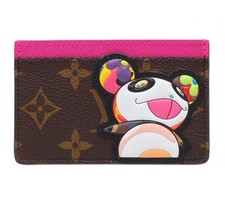 LOUIS VUITTON × TM Card Case Porta Biglietti da visita Monogram Panda con sca...