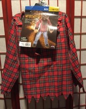 Halloween Costume Werewolf Boy L 10-12 Fantasy Dress Up Outfit Wolf Man New