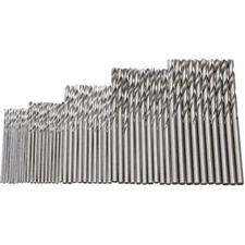 50pcs Titanium Coated HSS High Speed Steel Twist Drill Bits Tools for Wood Metal