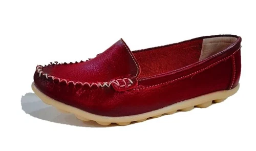 Women's Genuine Leather Casual Shoes Flat Loafers Non-slip loafers size 4.5 - 12 - Picture 15 of 60