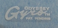 Old school BMX freestyle Odyssey 1st gen Gyro STICKER/DECAL white