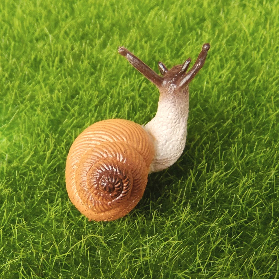 8 piezas Pequeño Caracol Lindo Realista Hada Jardín Terrario Decoración Estatuilla Animal Juguete Foto 3 de 4
