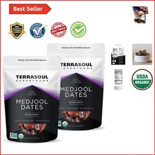 Farm-Fresh Organic Medjool Dates - 4 Lbs of Sweet Caramel Flavor | Extra Fancy