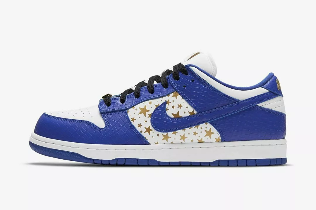 Nike Supreme Stars SB Dunk bleu bas hyper royal taille 6 OG QS DS