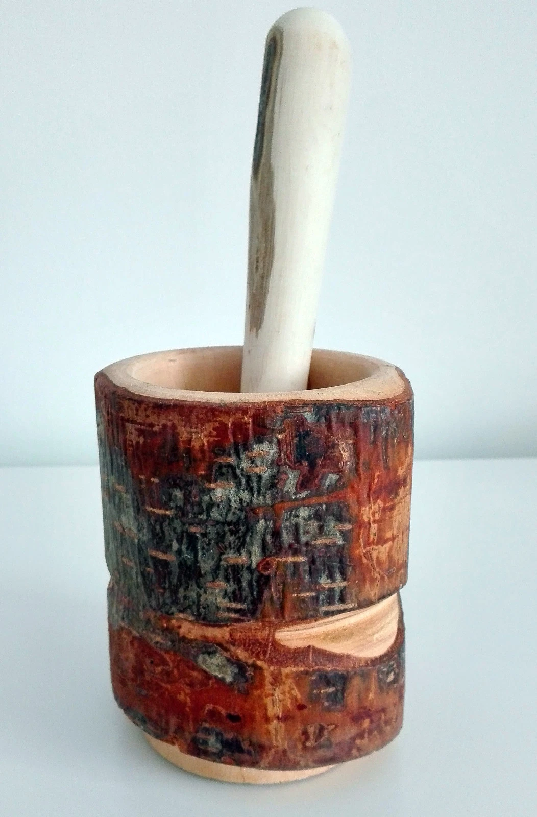 Romanian wood mortar pestle kitchen wood mortar grinder kitchen tool utensil