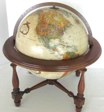 VINTAGE REPLOGLE 12" DIAMETER GLOBE WORLD CLASSIC SERIES WITH BASE