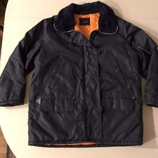 Vintage Jc Penney Women’s Insulated Jacket Blue Fur Collar Size Large 70s 80s