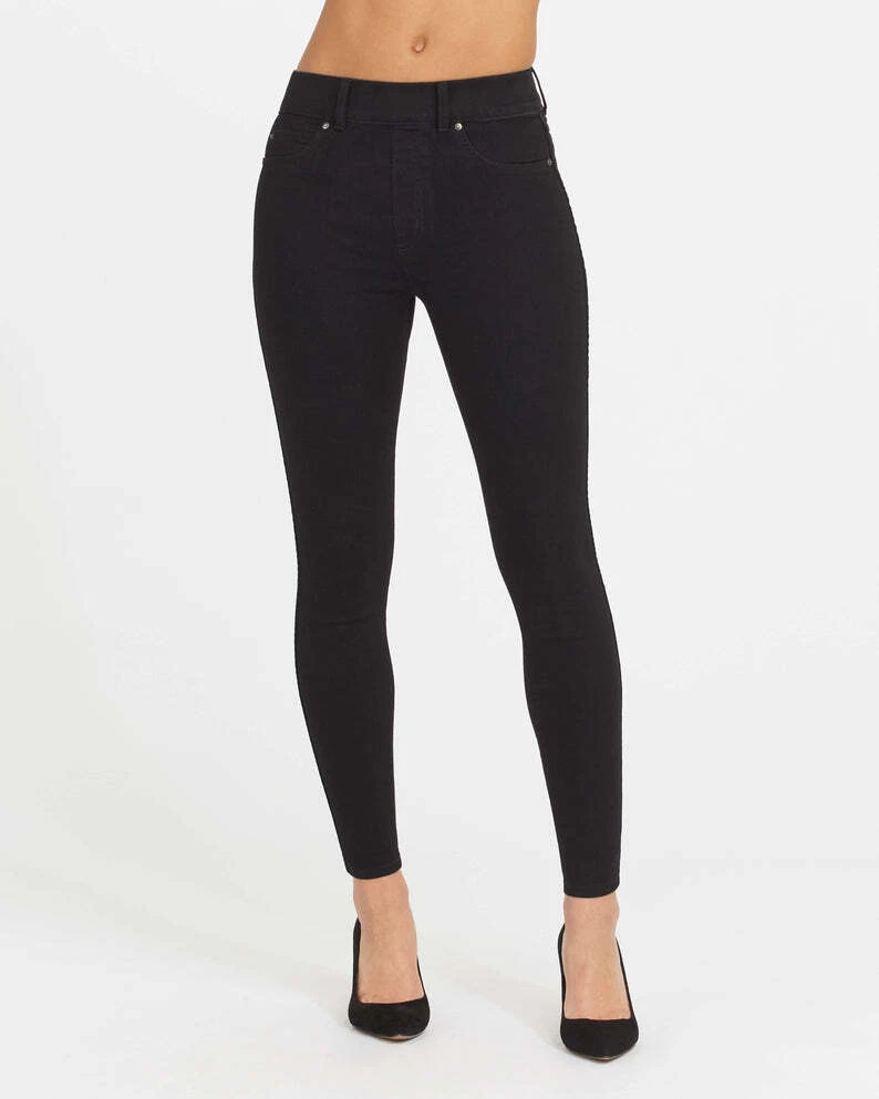 SPANX Ankle Skinny Jeans Clean Black Size XS $128