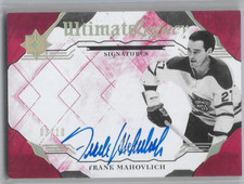 2017-18 UD Ultimate hockey Frank Mahovlich Legacy Ultimate auto /10 MAPLE LEAFS
