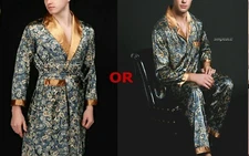3-5 Day Delivery Christmas Matching Robe or Pajamas Set Men Satin pants