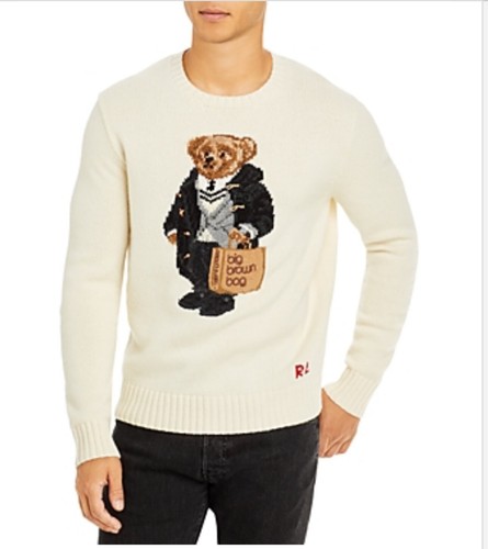 Men Ralph Lauren Polo Bear Crewneck Sweater 150th Anniversary M
