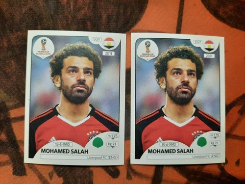MOHAMED SALAH 2018 Panini FIFA WORLD CUP RUSSIA Album Stickers ROOKIE LOT 2 #78