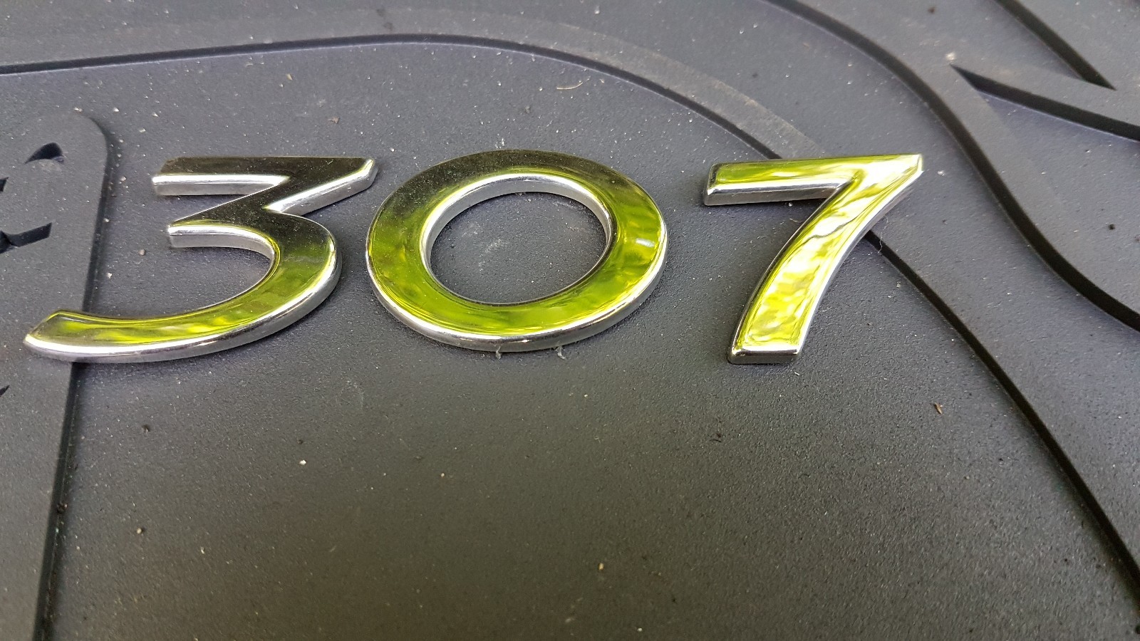 Peugeot 307 trunk tailgate boot lid emblem badge decal logo chrome rear ...