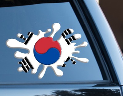 Südkorea Splat Spaß Aufkleber Aufkleber Auto, Van, Laptop, Türen Nationalstolz