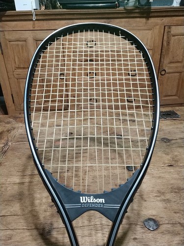 Vintage Wilson Defender Tennis Racquet 4-3/8" With Original Leather Grip & Cover - Bild 3 von 8