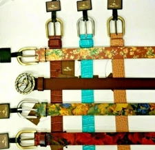 PATRICIA NASH Leather Belt 1.25" Vietri Adjustable CHOOSE PATTERN NEW WITH TAGS