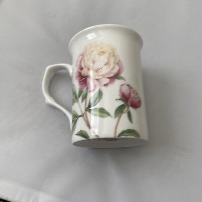 Peonies  Coffee Tea Cup Mug 10 Oz Bone China By Stechol NEW