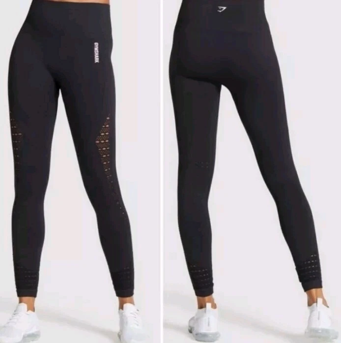 gymshark just add energy seamless high rise perforated leggings