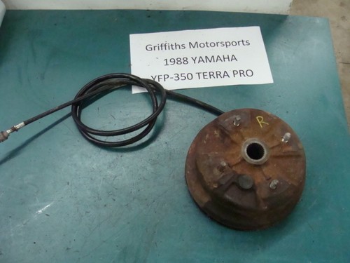 88 1988 87 YAMAHA TERRAPRO YFP350 TERRA PRO R RIGHT REAR HUB BRAKE DRUM CABLE