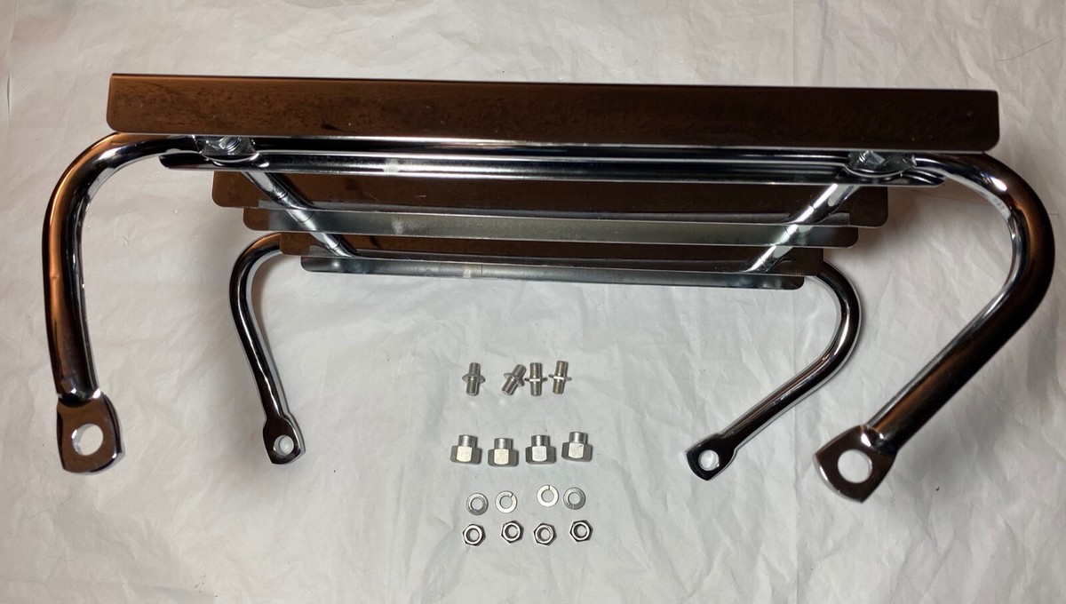 ヴィンテージ　Harley-Davidson木製ラック Harley 53403-52 Panhead Rigid Frame 3 Channel Luggage Rack & Mount