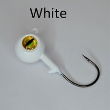 Big Eye Ball Jigs 3PK, Fluke, Flounder, Striper, Rattle, Gulp jigs, Bluefish