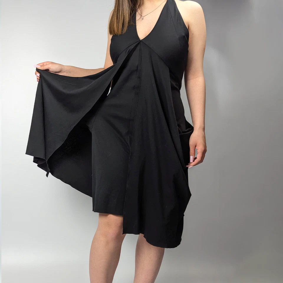 NEW Saint Laurent Pleated Asymmetric Layered Black Cocktail Dress FR38/IT42/US8 - Image 4 of 4