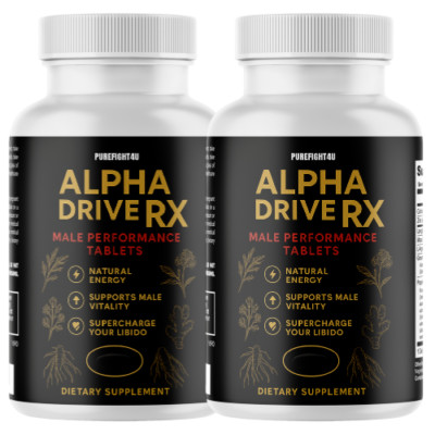 Alpha Drive RX Natural Formula Tablet for Strength & Endurance, 2 Bottles