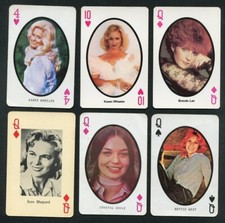 6 COUNTRY STARS- HARD TO FIND SWAP CARDS--BRENDA LEE, GAYLE, DOTTIE WEST