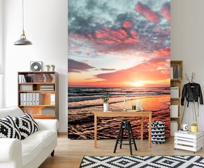 3D Sunset Clouds 9668 Wallpaper Mural Wall Print Wall Wallpaper Murals US Coco