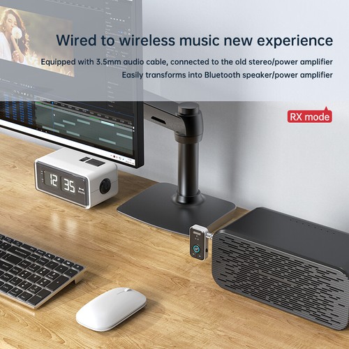 Adaptateur Bluetooth 5.3 3.5mm Jack Aux Dongle 2 en 1 émetteur récepteur audio - Photo 4/13
