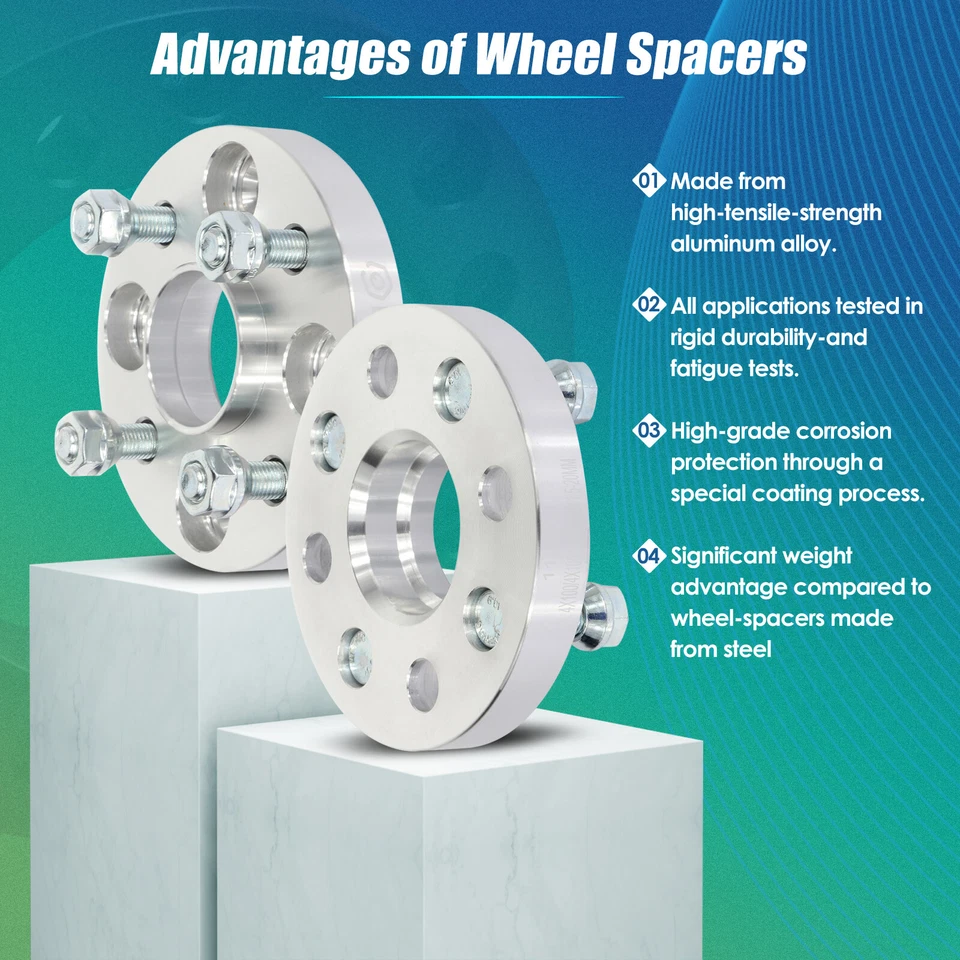 2 piezas espaciadores de rueda centrados en el cubo de 20 mm 4x100 para Toyota Corolla MR2 Mazda MX-5 Miata Foto 4 de 4