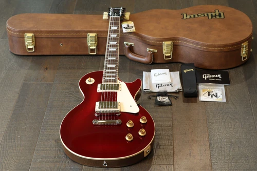 2022 Gibson Les Paul Standard 50’s Plain Top Guitar Sparkling Burgundy + OHSC