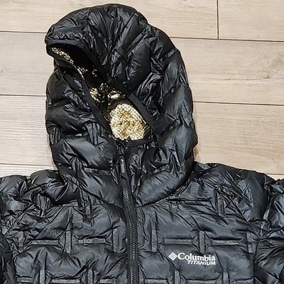 $300 Columbia Titanium Womens M Alpine Crux III Packable 800 Down
