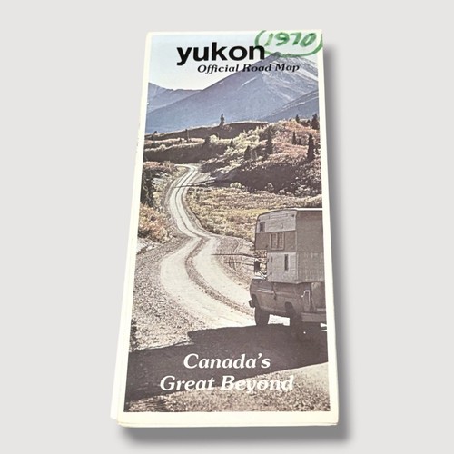 Yukon Official Road Map Canada 1970 Vintage HX
