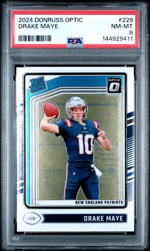 2024 PANINI DONRUSS OPTIC #229 DRAKE MAYE ROOKIE RC PSA 8