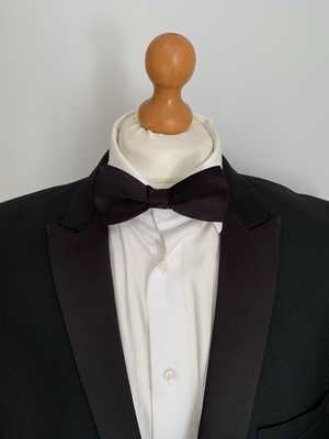 Herren LUXUS TED BAKER ''ENDURANCE'' WOLLE SMOKING ANZUG In SCHWARZ 46R *EX-CON*