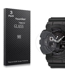 3 Pack Compatible for GA100 Screen Protector Tempered Glass for GA-100 Watch ...