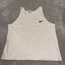 Vintage Reebok Tank Top Embroidered Logo Large Made In USA