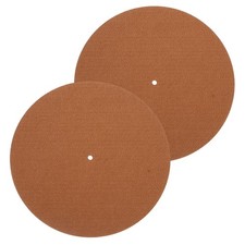 2 Pcs Record Player Mat, 12 Inch Turntable Mat 3mm Felt Turntable Pad, Brown