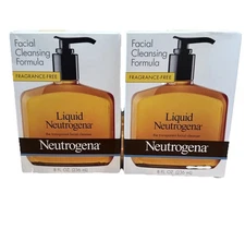 Liquid Neutrogena Facial Cleanser ~ 2 X 8oz/236ml ~ Fragrance Free NIB
