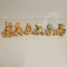 Cherished Teddies Lot Of 6 Enesco Priscilla Hillman Figurines Bears Vtg 90s