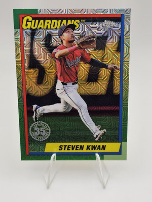 2025 Topps Chrome Steven Kwan 1990 Topps Silver Pack #T90C-7 Cleveland Guardians