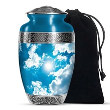 Cloud Light Burial Urns for Ashes Adult Women, Unique Urn 10 Inch 