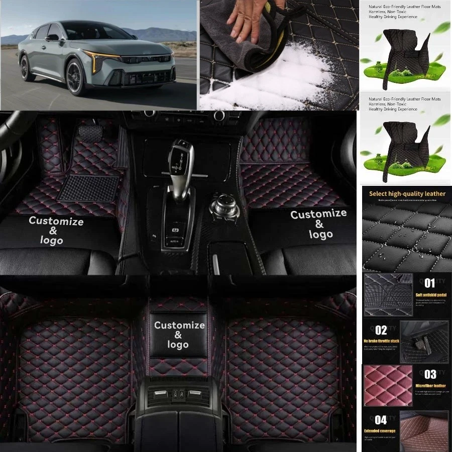 For Kia Forte Car Floor Mats Custom Luxury Front & Rear Auto Carpets Liners Foto 4 de 4